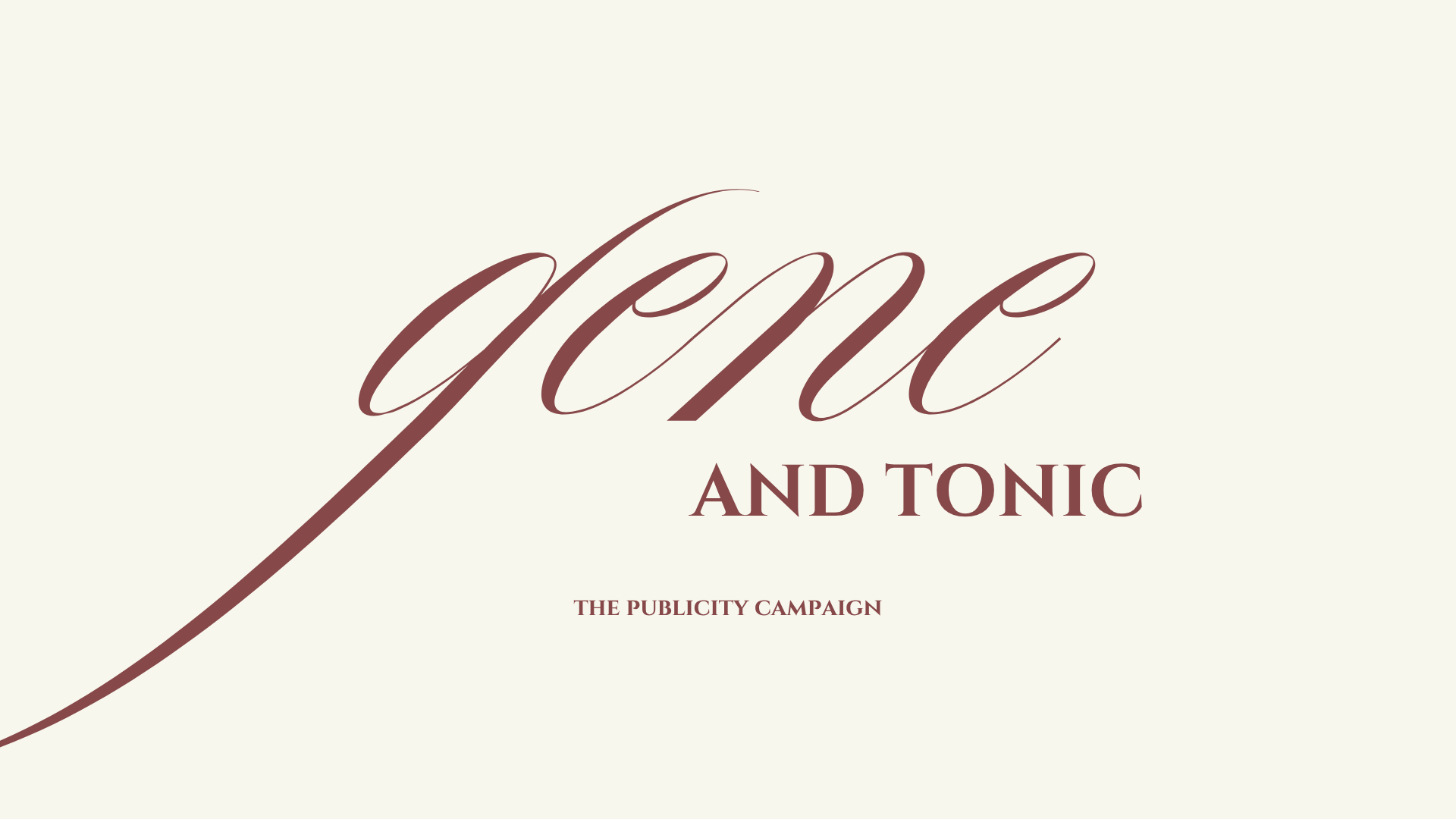 Gene & Tonic publicity campaign slide 1