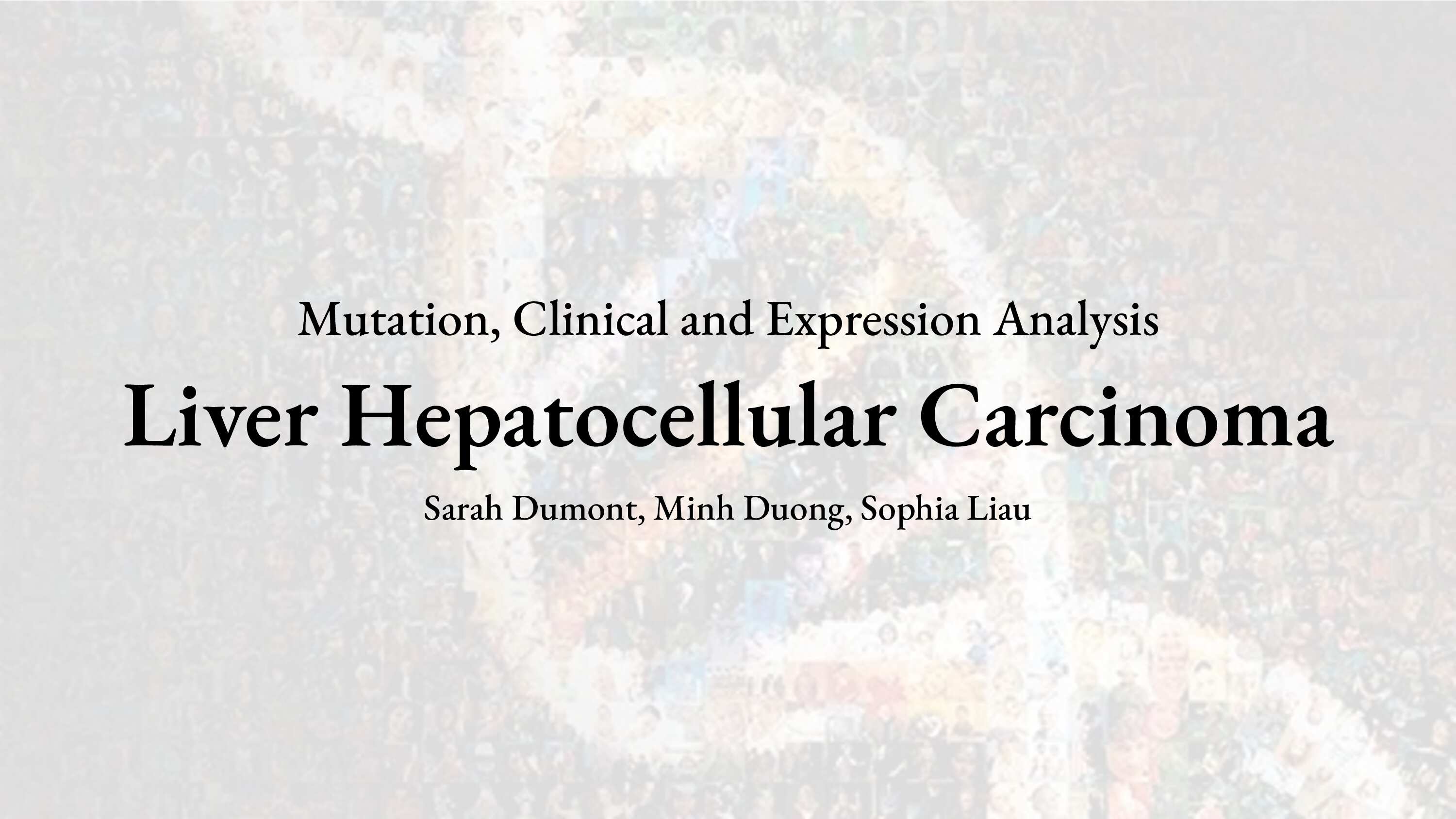 Liver hepatocellular carcinoma analysis report page 1